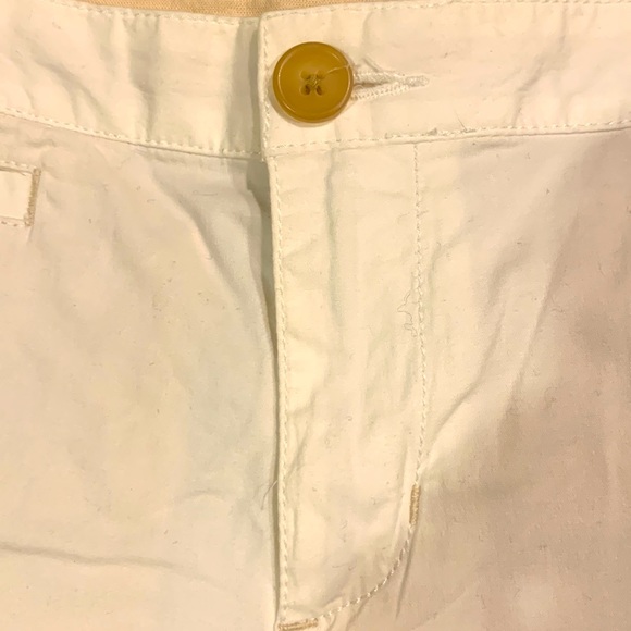 BANANA REPUBLIC WOMENS ECRU SIZE 4 CUFFED SHORTS WITH BUTTON DETAIL - Picture 4 of 12